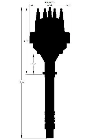 Black Chevy V8 w_Internal Module Distributor - 83603